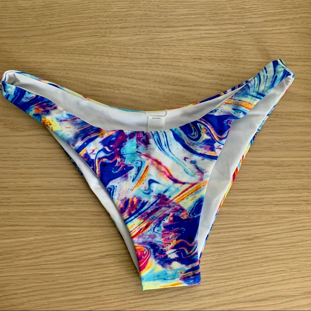 Tie dye bathing suit bottoms